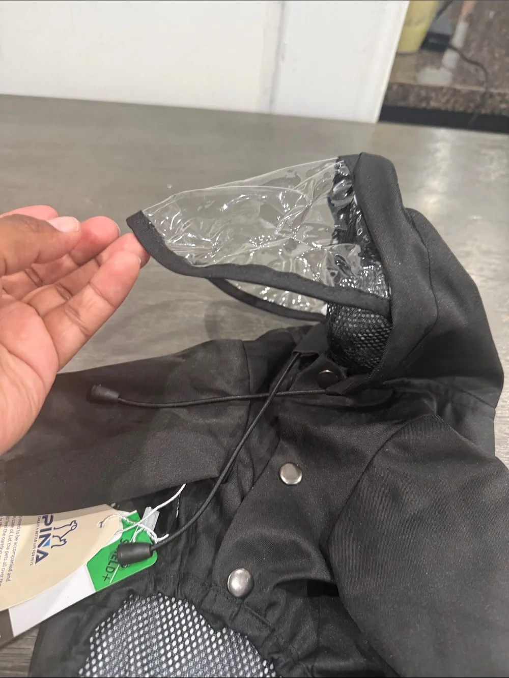 Pack 2 clothing’s dog Waterproof Black Dog Jacket with Reflective Trim and Hood